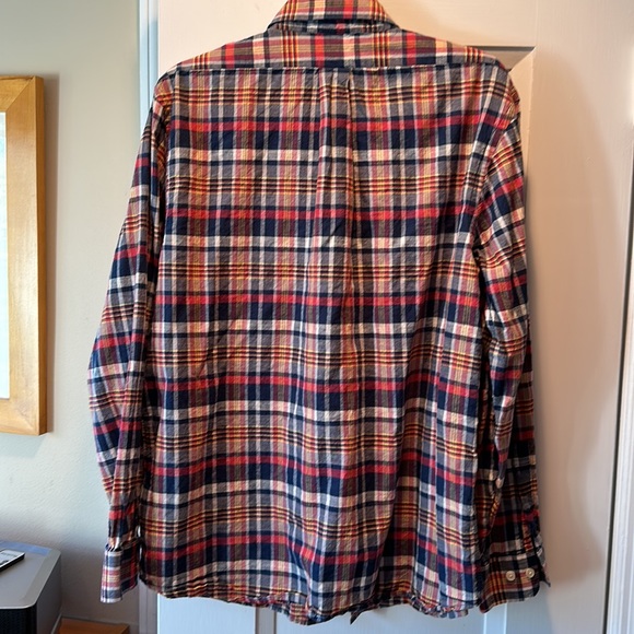 Men’s Brooks Brothers red and blue striped Friday shirt, size Large - Picture 2 of 3